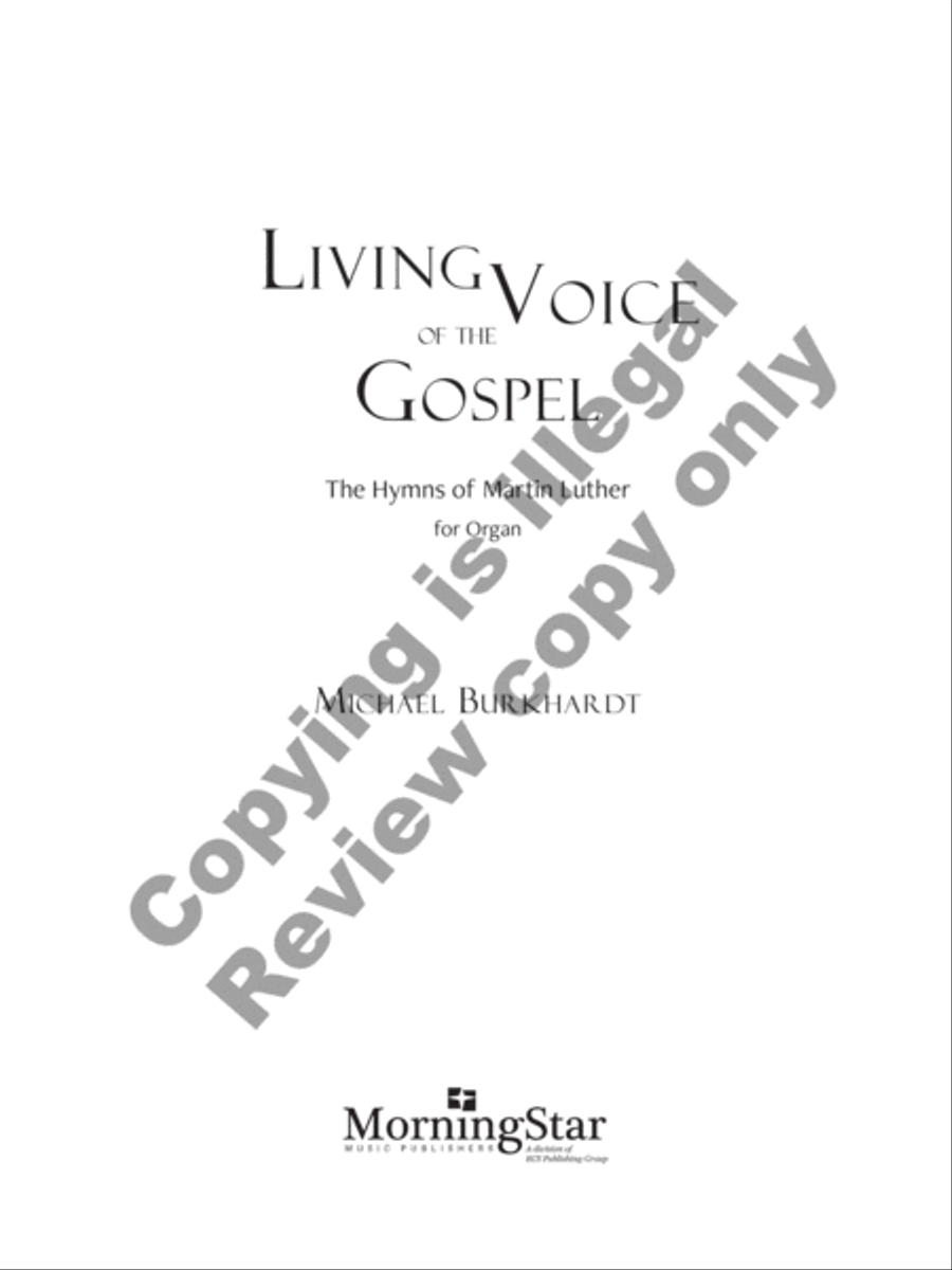 Living Voice of the Gospel: The Hymns of Martin Luther image number null