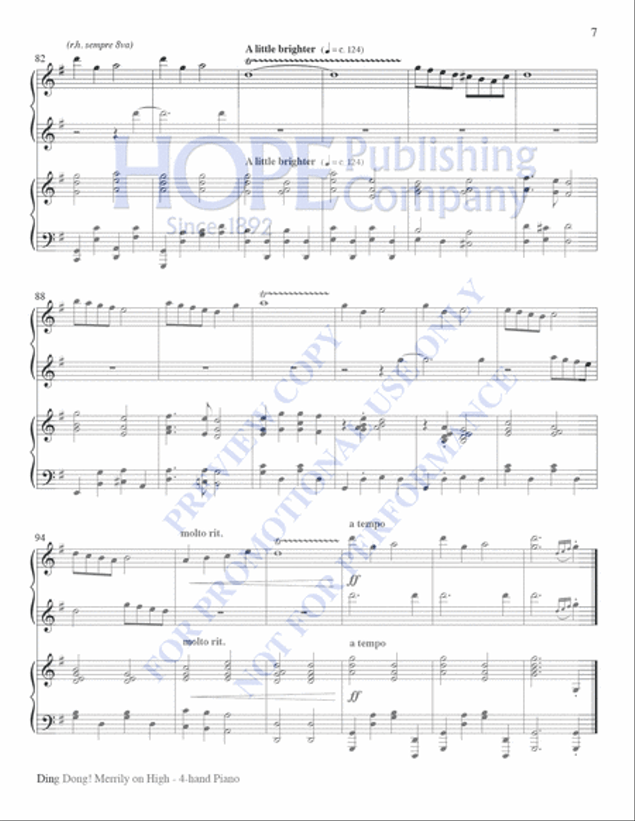 Ding Dong! Merrily on High 4-Part scores gallery preview page 7