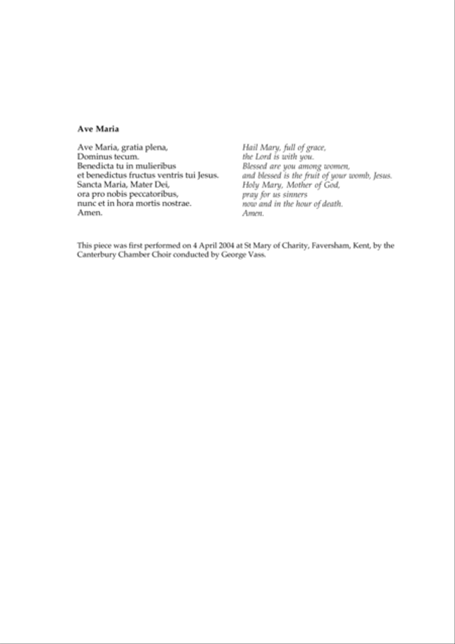 Ave Maria SSA scores gallery preview page 2