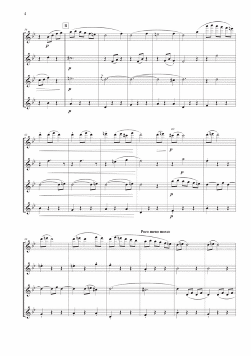Waltz from Serenade Op. 22 for Flute Quartet image number null