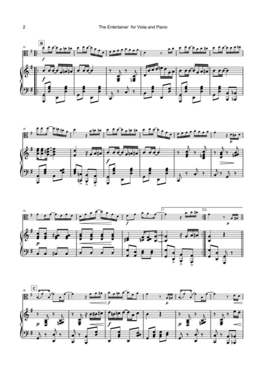 The Entertainer by Scott Joplin, for Viola and Piano