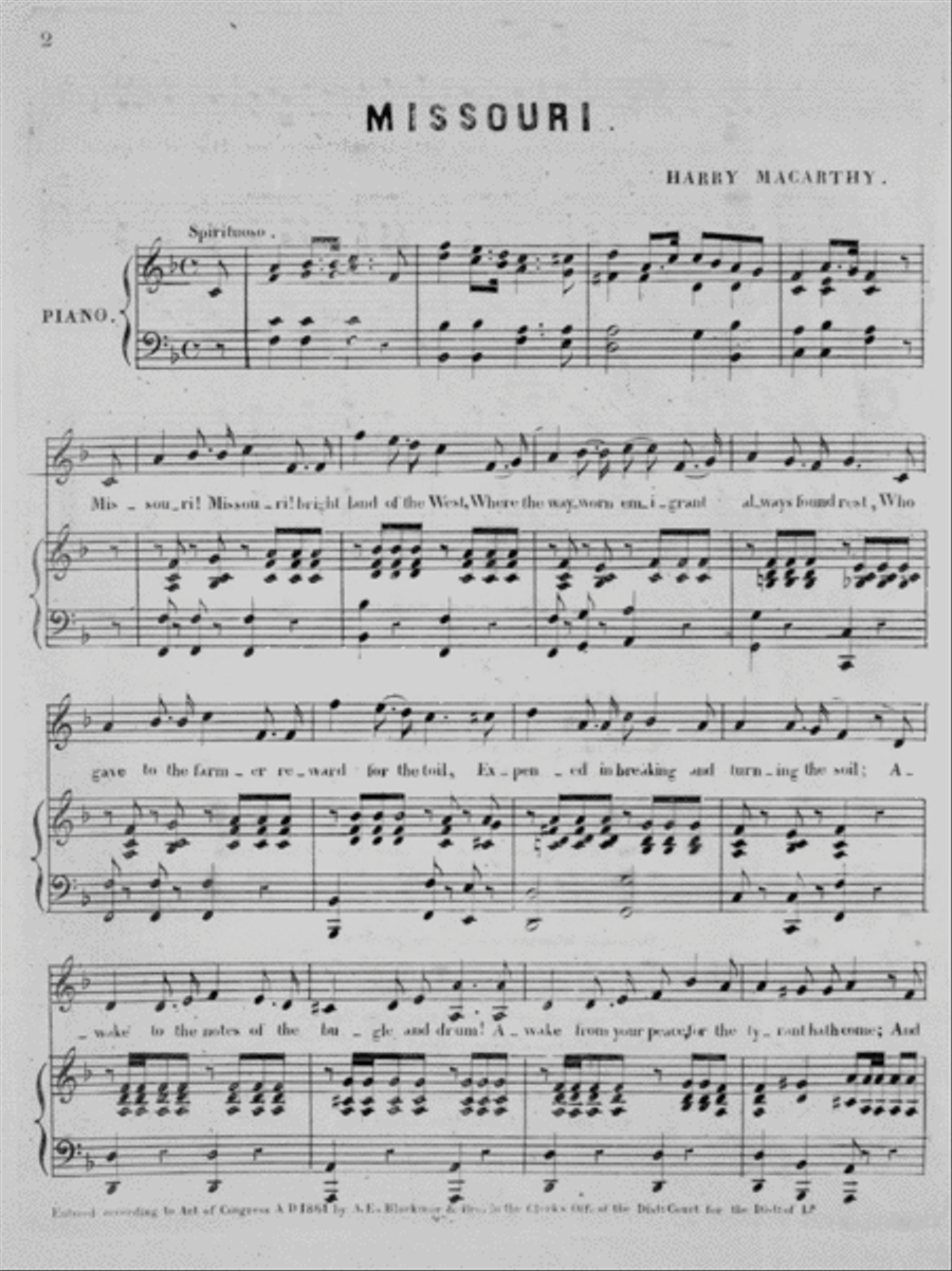 Southern Songs of the War. Missouri Voice scores gallery preview page 2