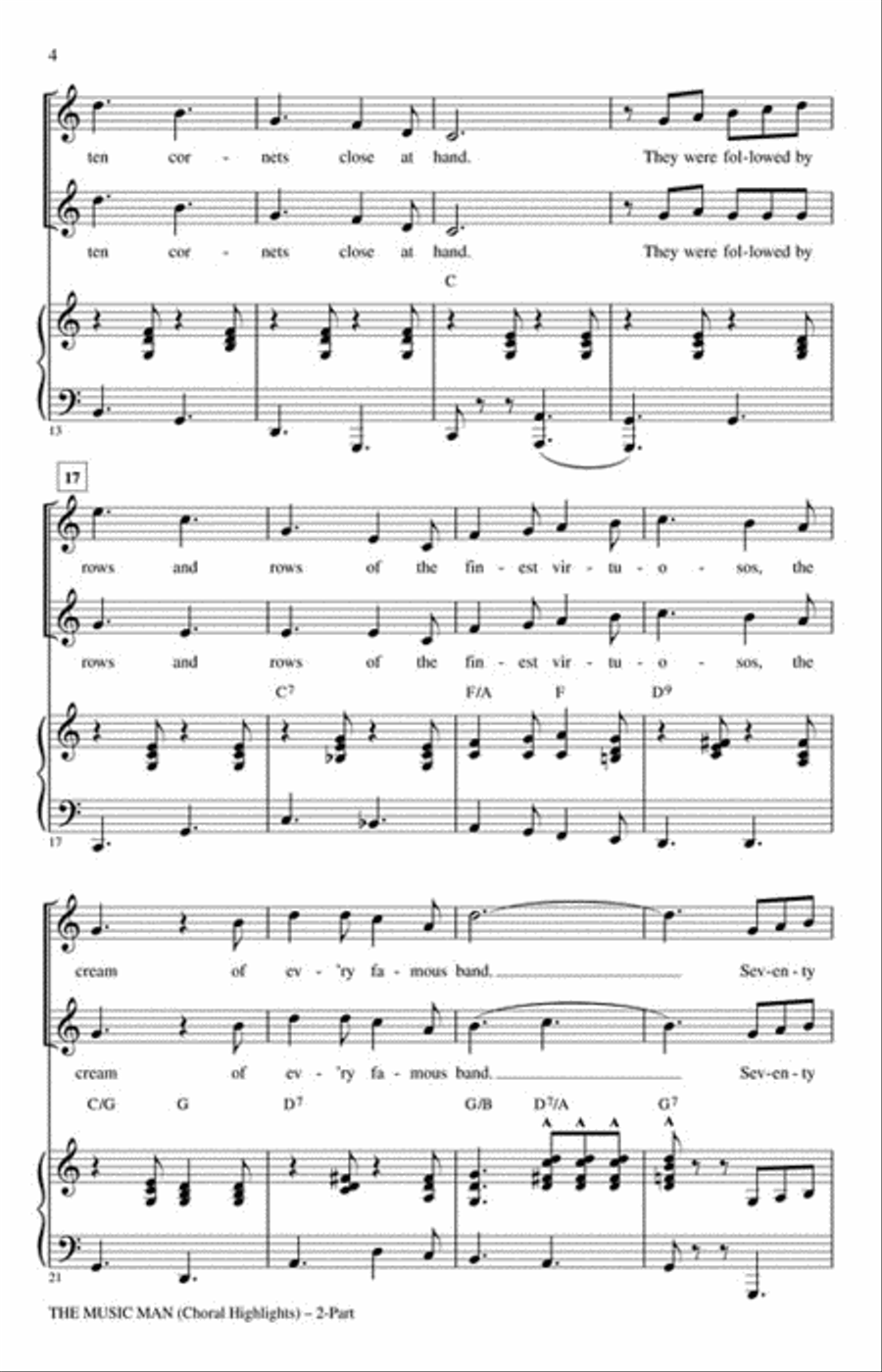 The Music Man (Choral Highlights) 2-Part scores gallery preview page 3