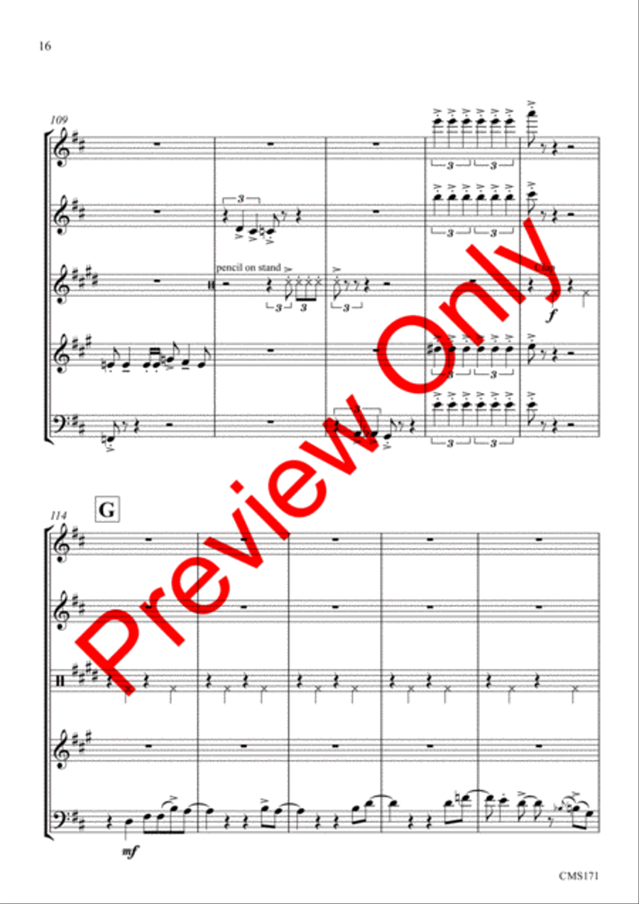 Queen Medley Fantasy Woodwind Quintet scores gallery preview page 19