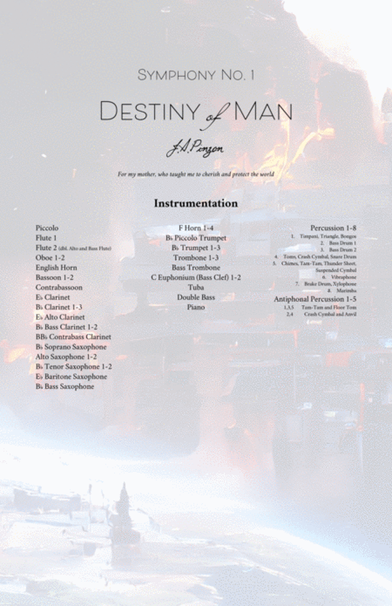 Symphony No. 1: "Destiny of Man" - Score Only image number null