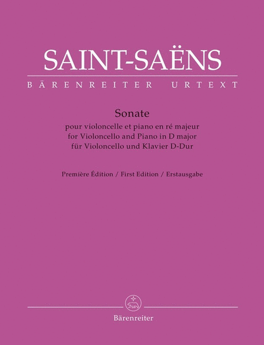 Saint-Saens - Sonata D Major For Cello/Piano