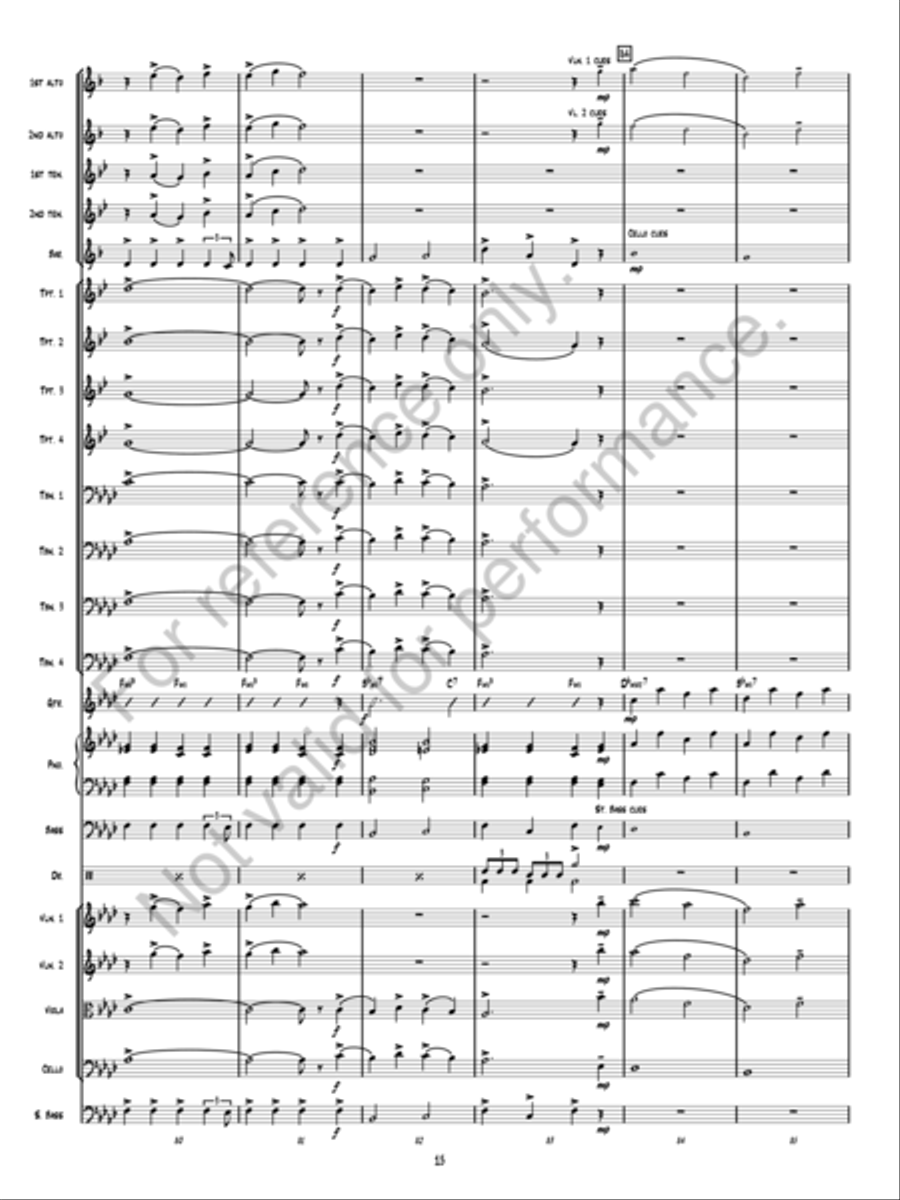 Christmas Fantasy Jazz Ensemble scores gallery preview page 15