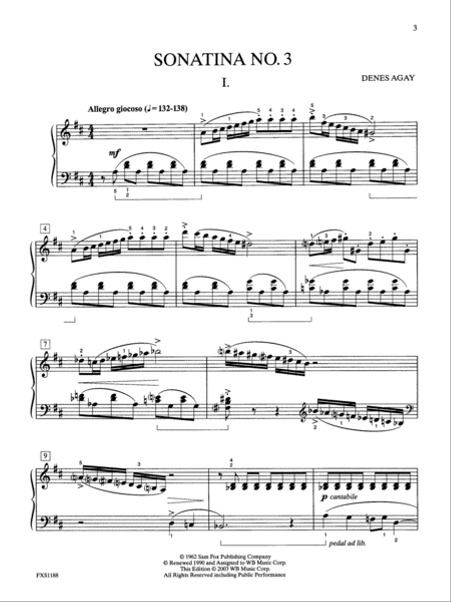 Sonatina No. 3 Piano Solo scores gallery preview page 3