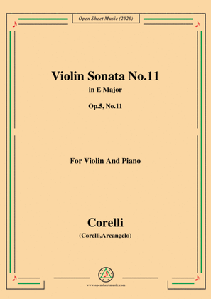 Corelli-Violin Sonata No.11 in E Major,Op.5 No.11,for Vioin&Piano