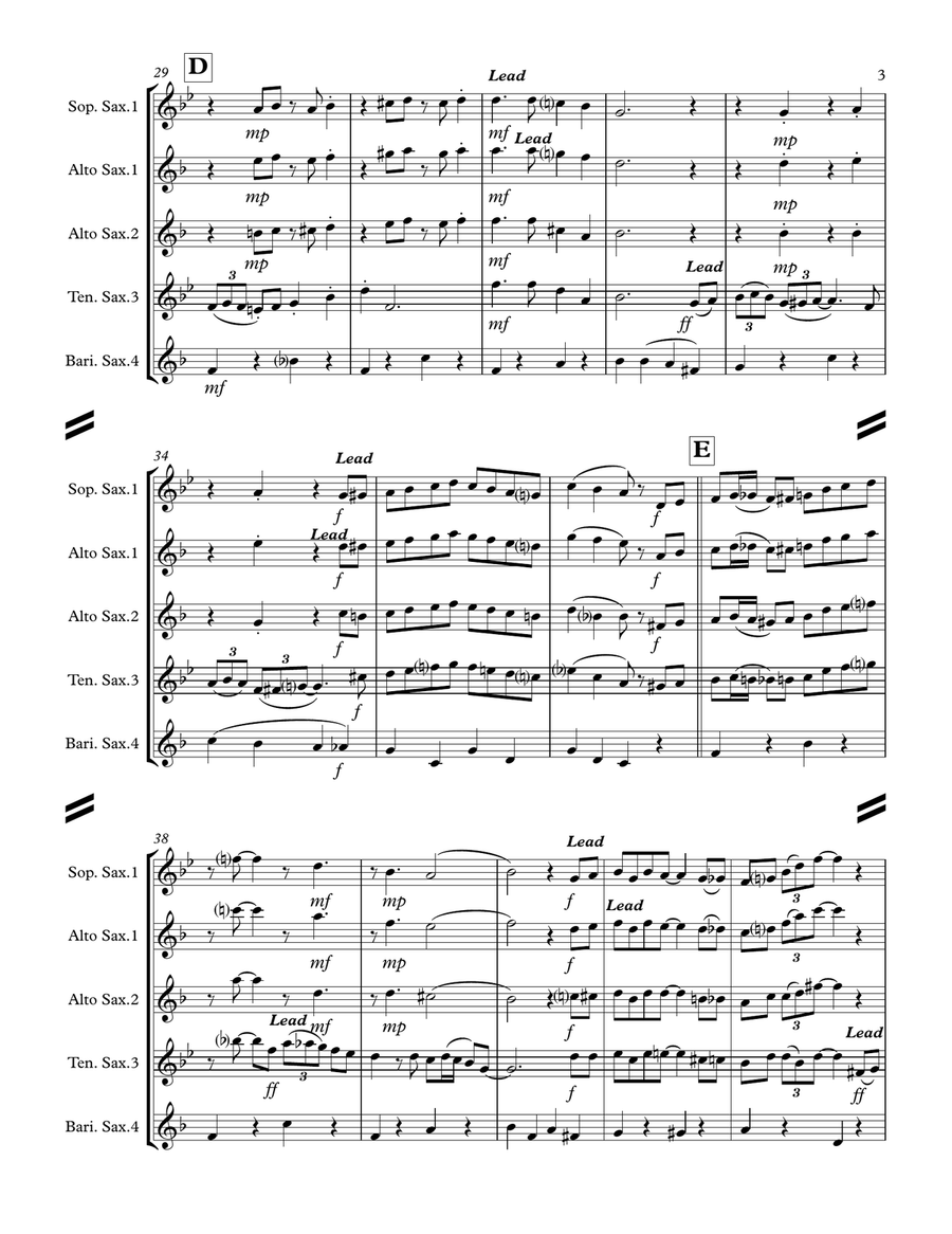 It's Beginning To Look Like Christmas Saxophone Quartet scores gallery preview page 4