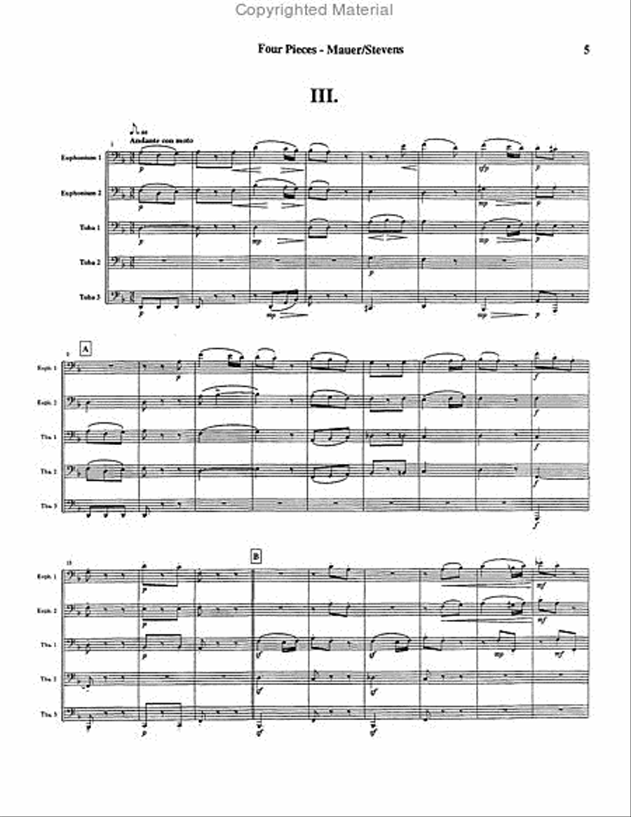 Four Pieces Large Ensemble scores gallery preview page 4