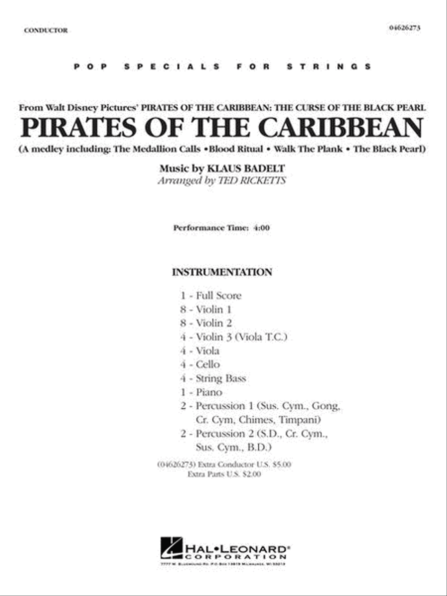 Pirates of the Caribbean String Orchestra scores gallery preview page 4