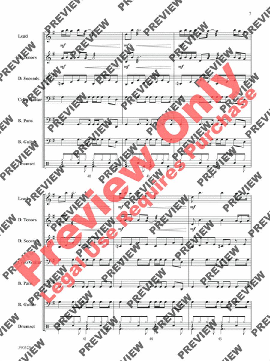 Dreaming with a Broken Heart Steel Drum Band scores gallery preview page 8