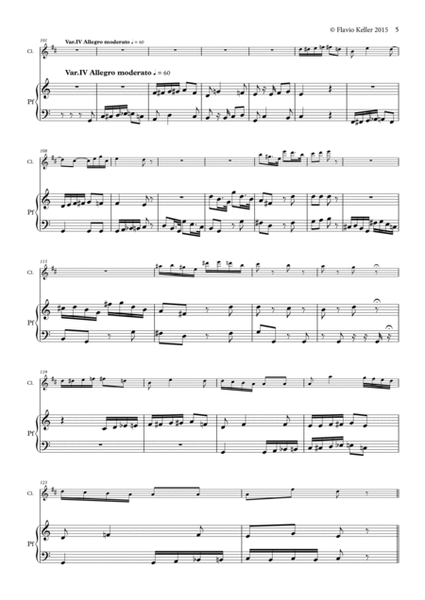Variations on "Là ci darem la mano" by L.v. Beethoven, transcription for clarinet in B flat and pia image number null