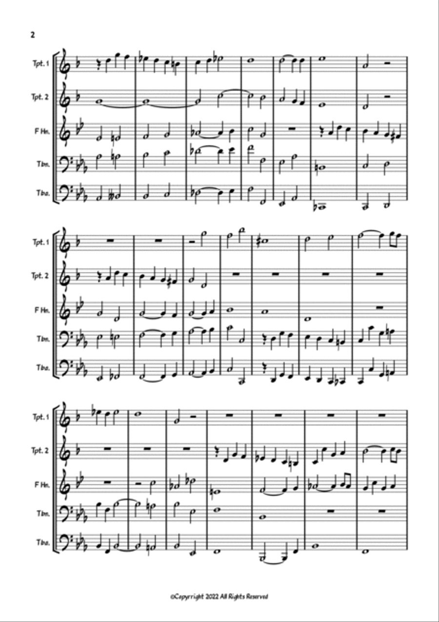 Messiah 2.25 (And With His Stripes We Are Healed) Brass Ensemble scores gallery preview page 2