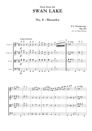 "Mazurka" from Swan Lake Suite for String Quartet