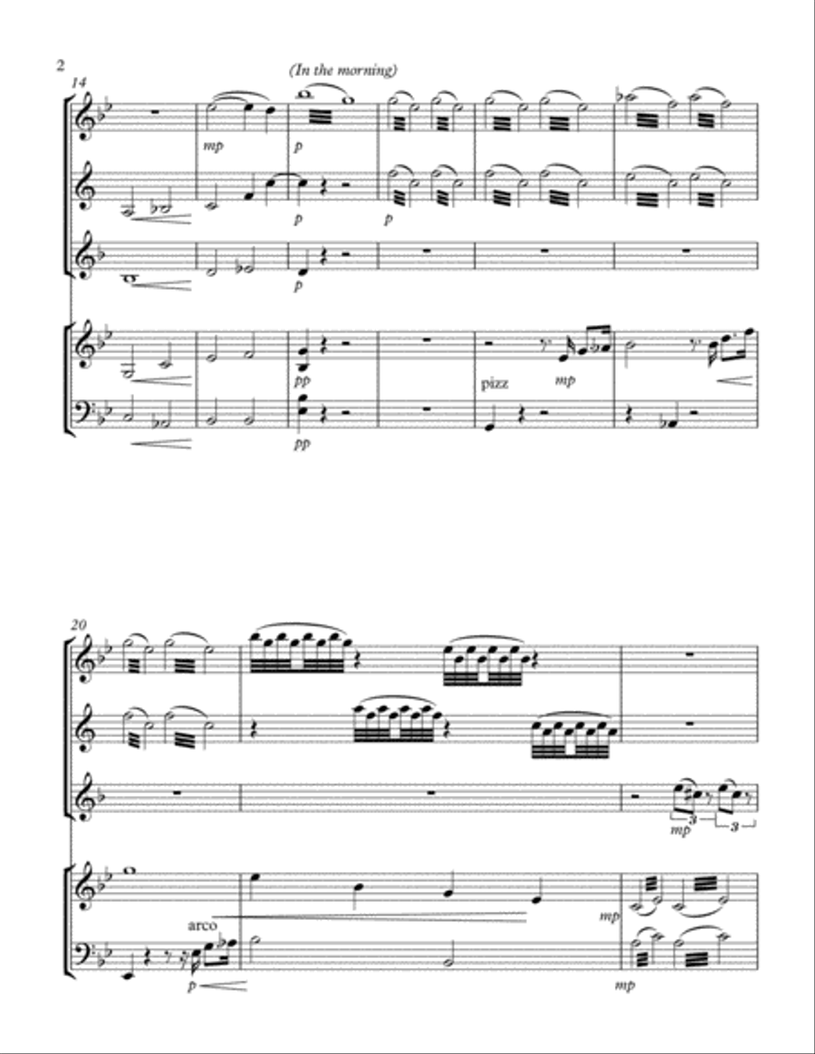 In The Woods for mixed quintet Small Ensemble scores gallery preview page 2