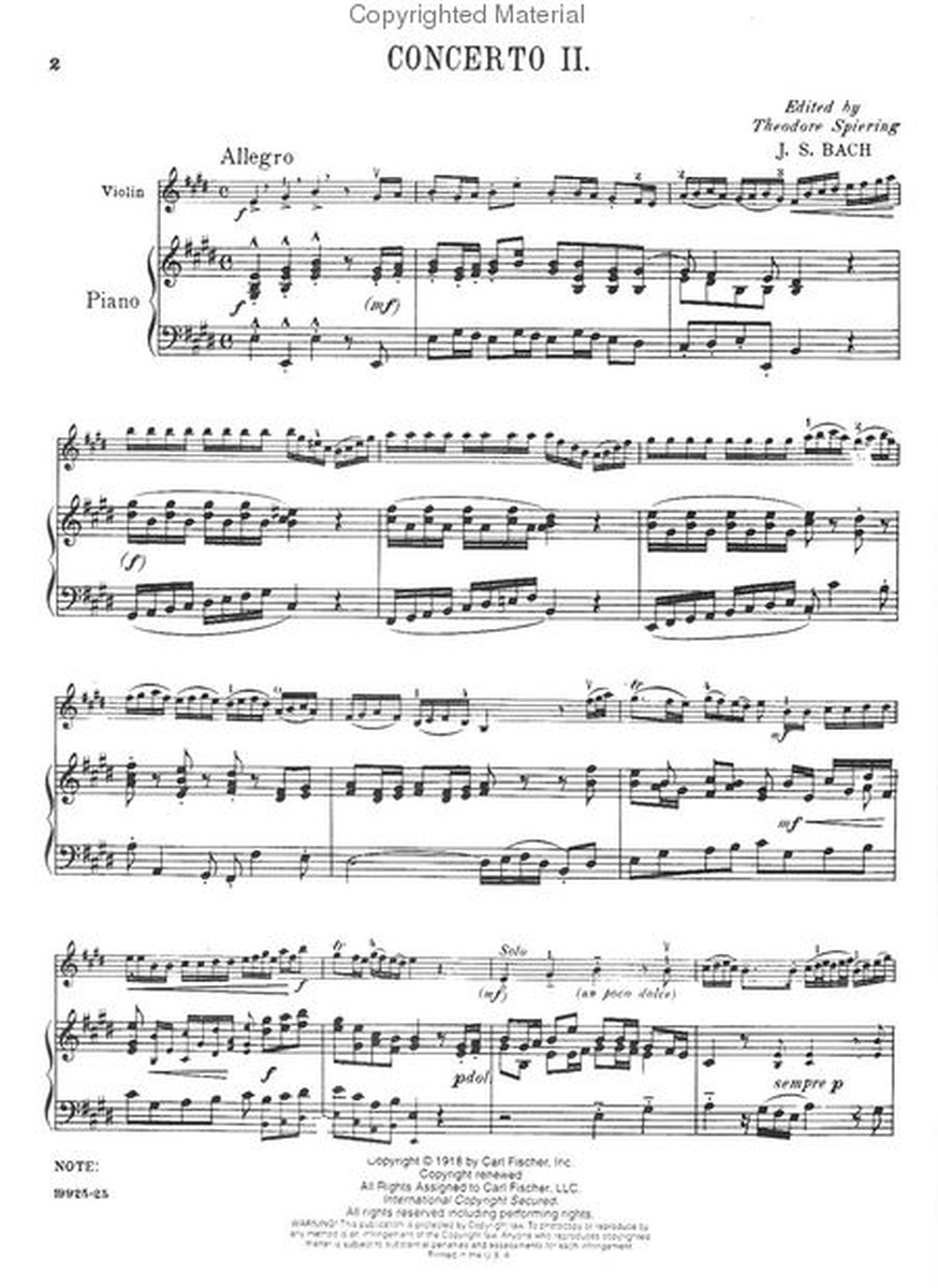 Concerto No. 2 in E Major