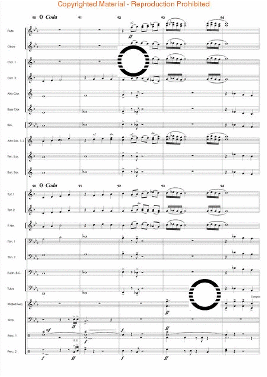 Fire Dance Concert Band scores gallery preview page 20