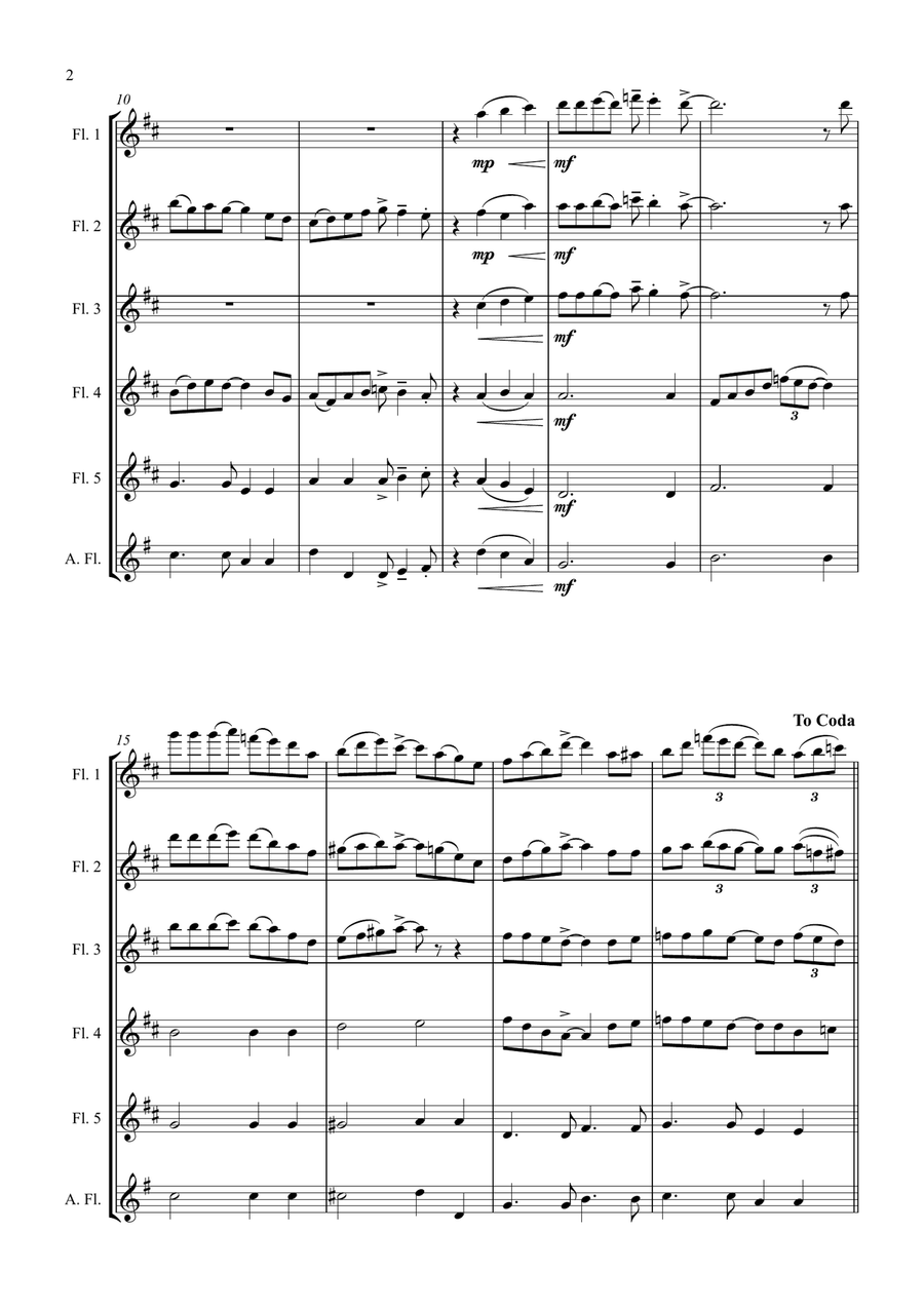 Cool, Calm and Collected - For Flute Choir Flute Choir scores gallery preview page 5