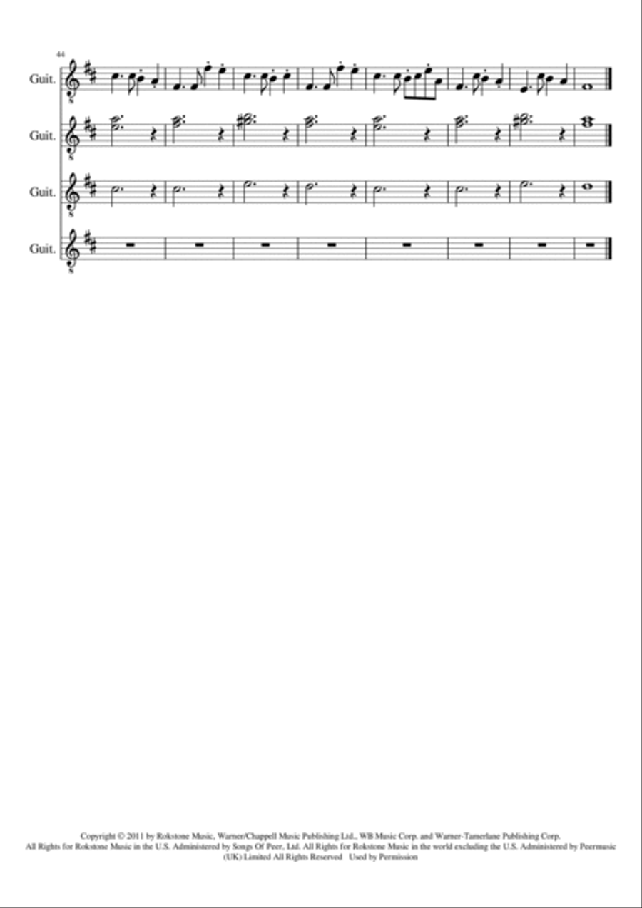 Glad You Came Glad You Came Guitar Solo scores gallery preview page 5