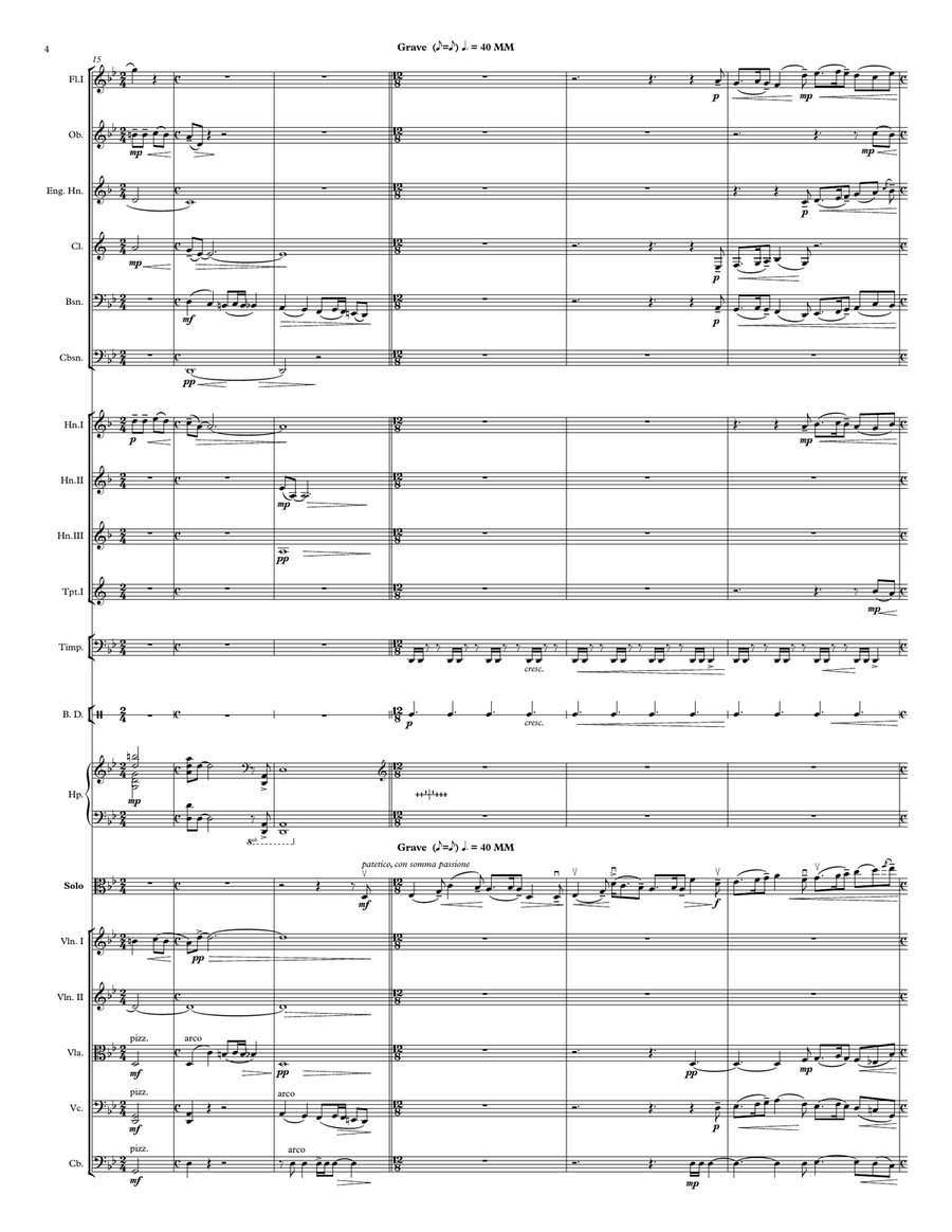 Seven Tales of Edgar Allan Poe for Viola and Orchestra by Kelly Joe Richardson Full Orchestra scores gallery preview page 4