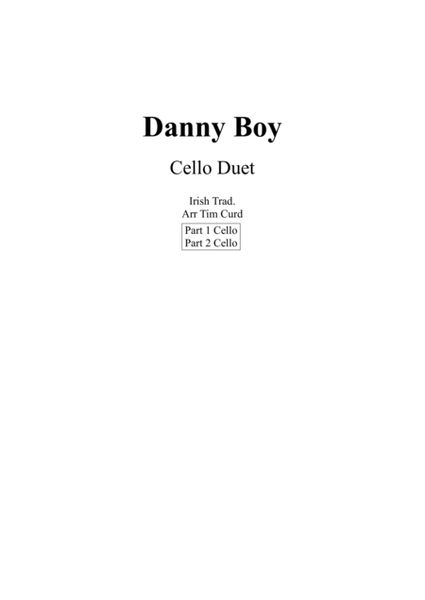 Danny Boy for Cello Duet image number null