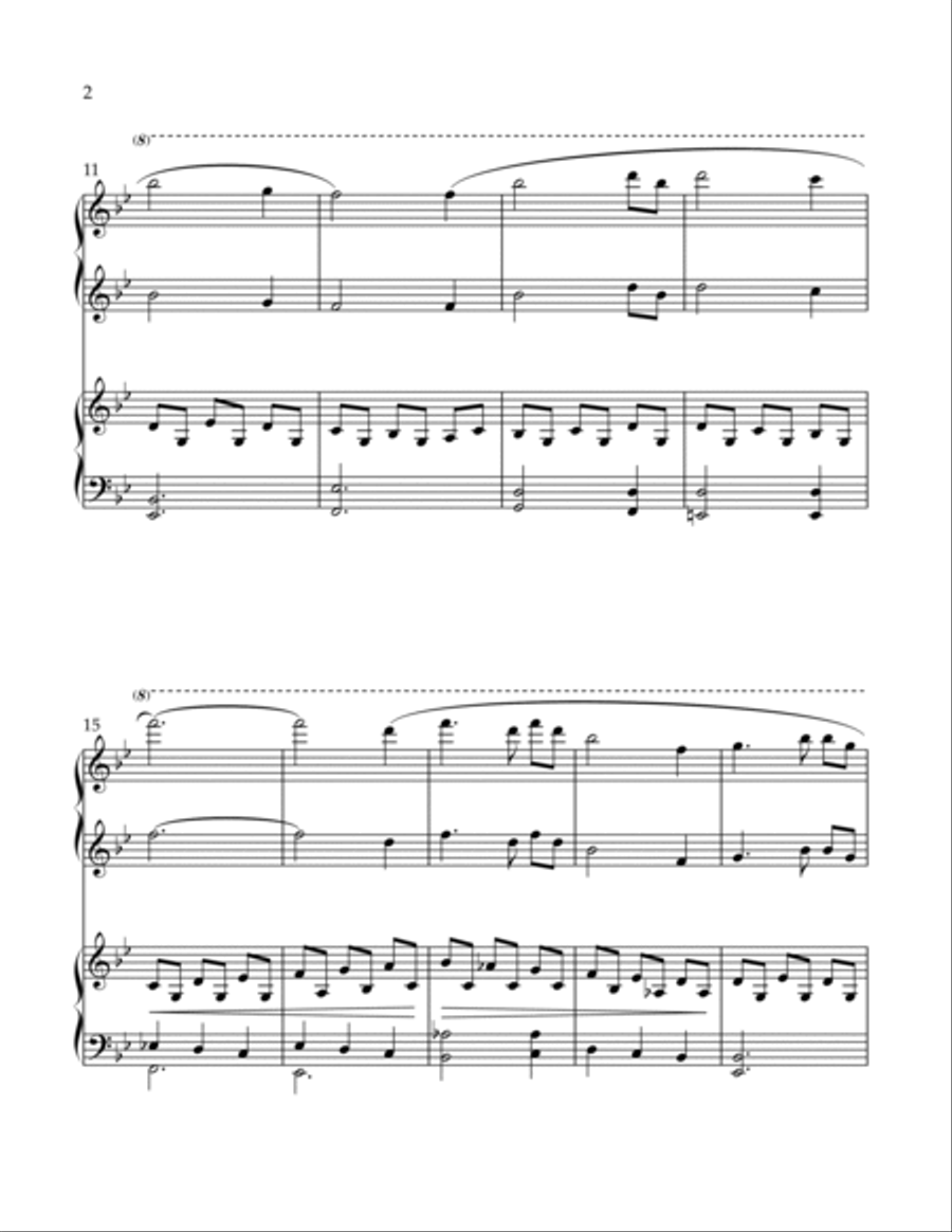 Amazing Grace (Piano Duet) 1 Piano, 4-Hands scores gallery preview page 2
