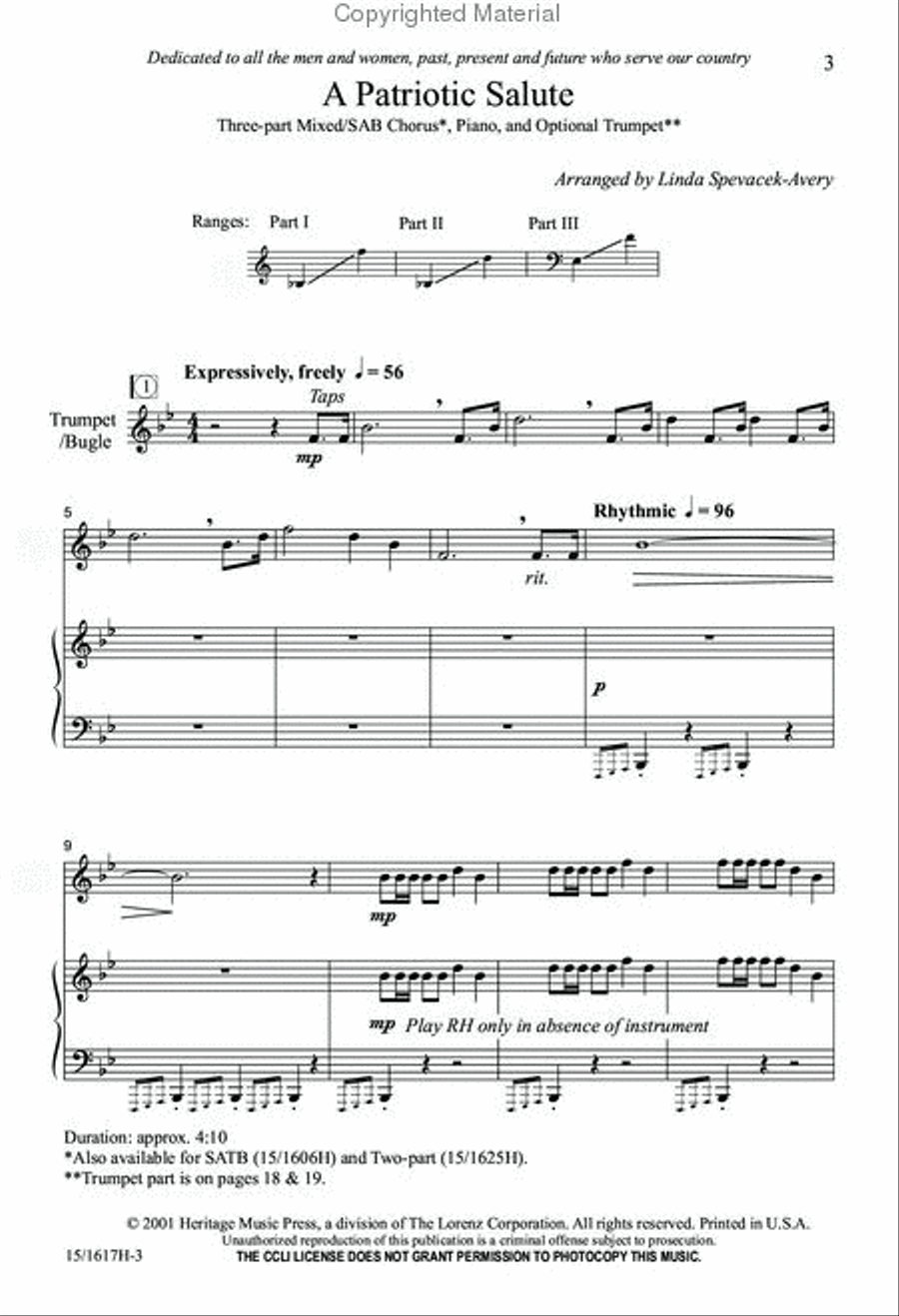 A Patriotic Salute 3-Part scores gallery preview page 2