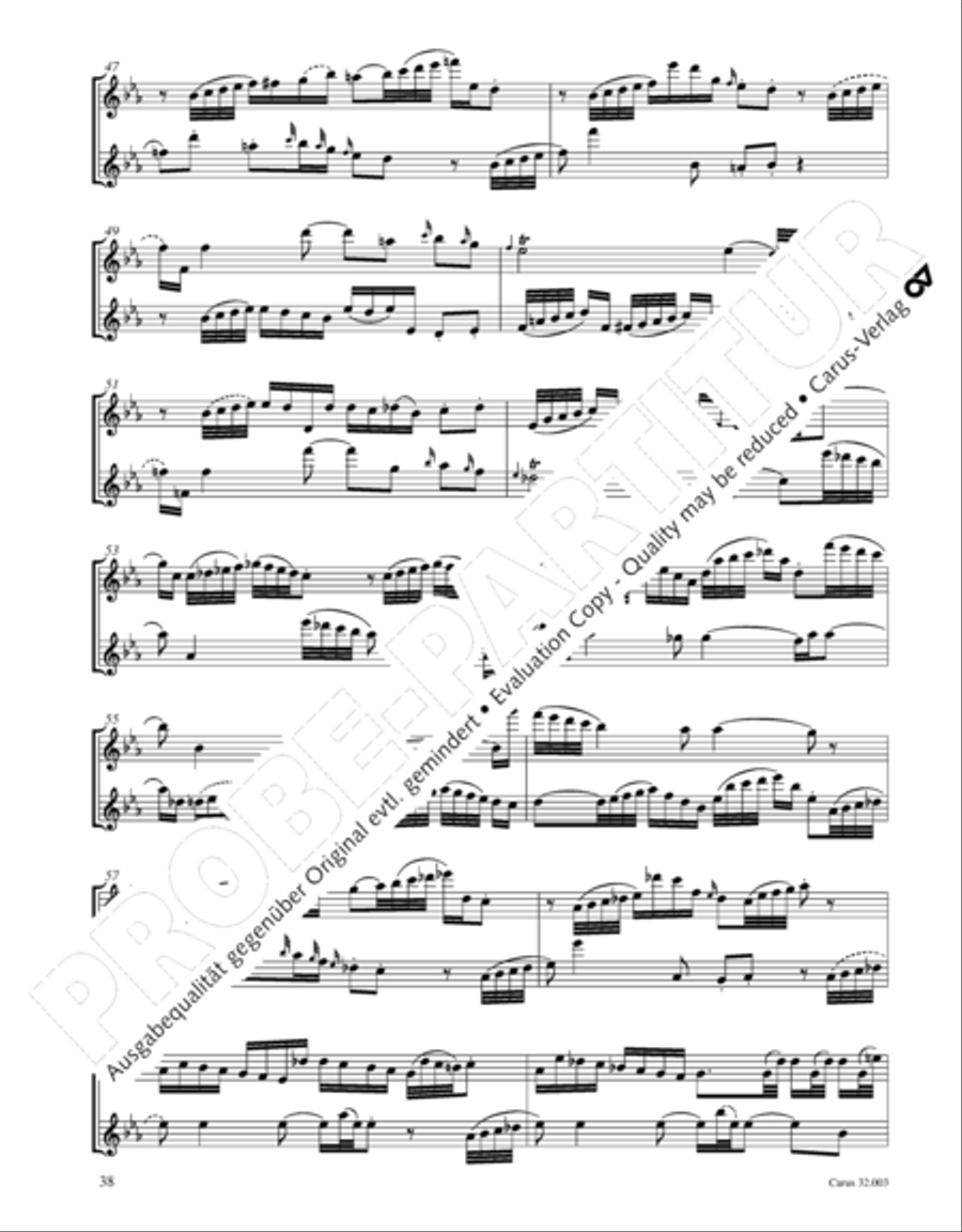 Gesamtausgabe Band 3 (Kammermusik: Duette, Solo- und Triosonaten) Score scores gallery preview page 59