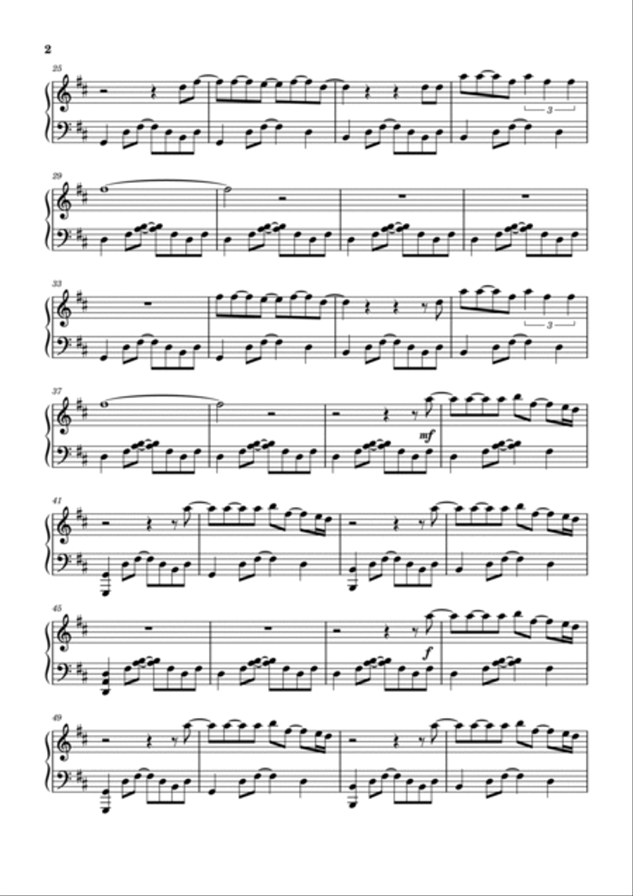 Fine Line Piano Solo scores gallery preview page 2