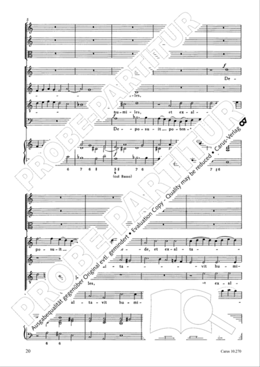 Magnificat in B flat major 4-Part scores gallery preview page 21