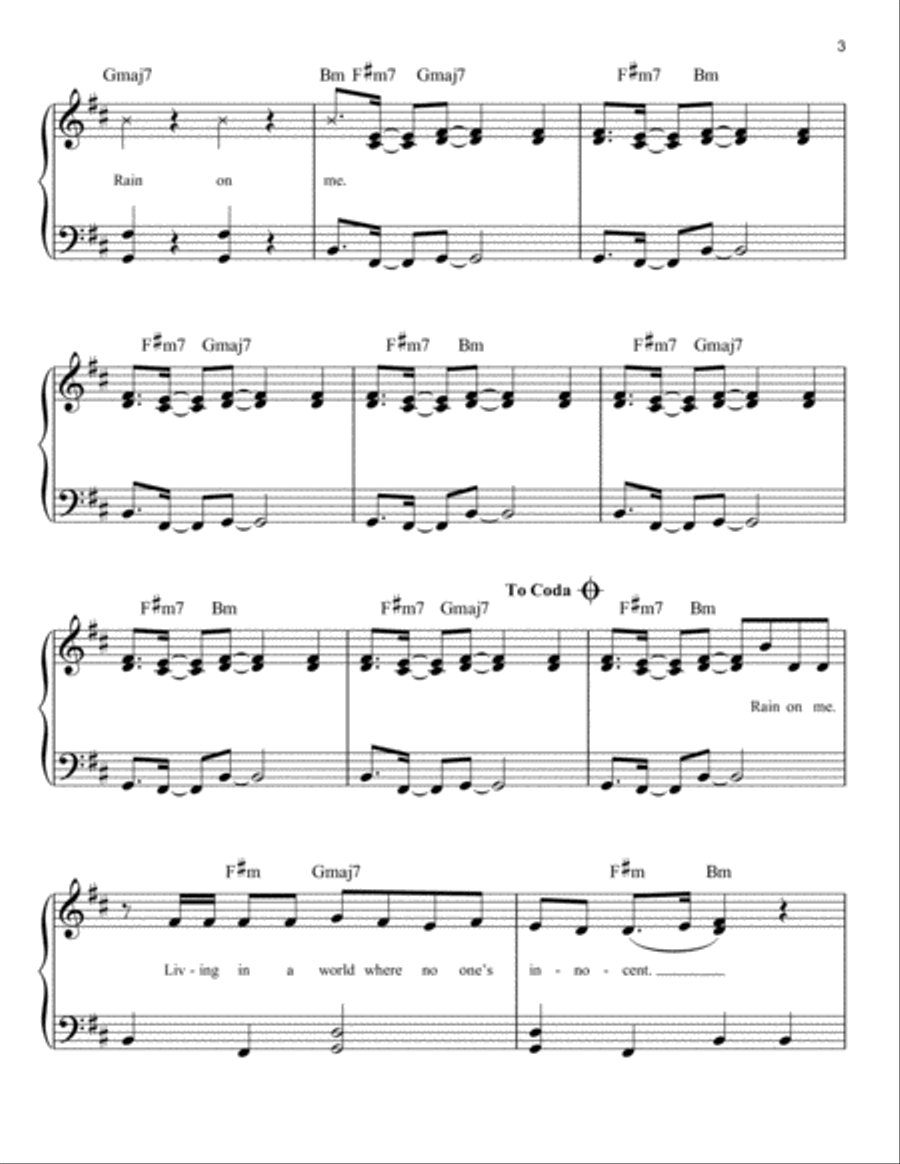 Rain On Me Rain On Me Easy Piano scores gallery preview page 3