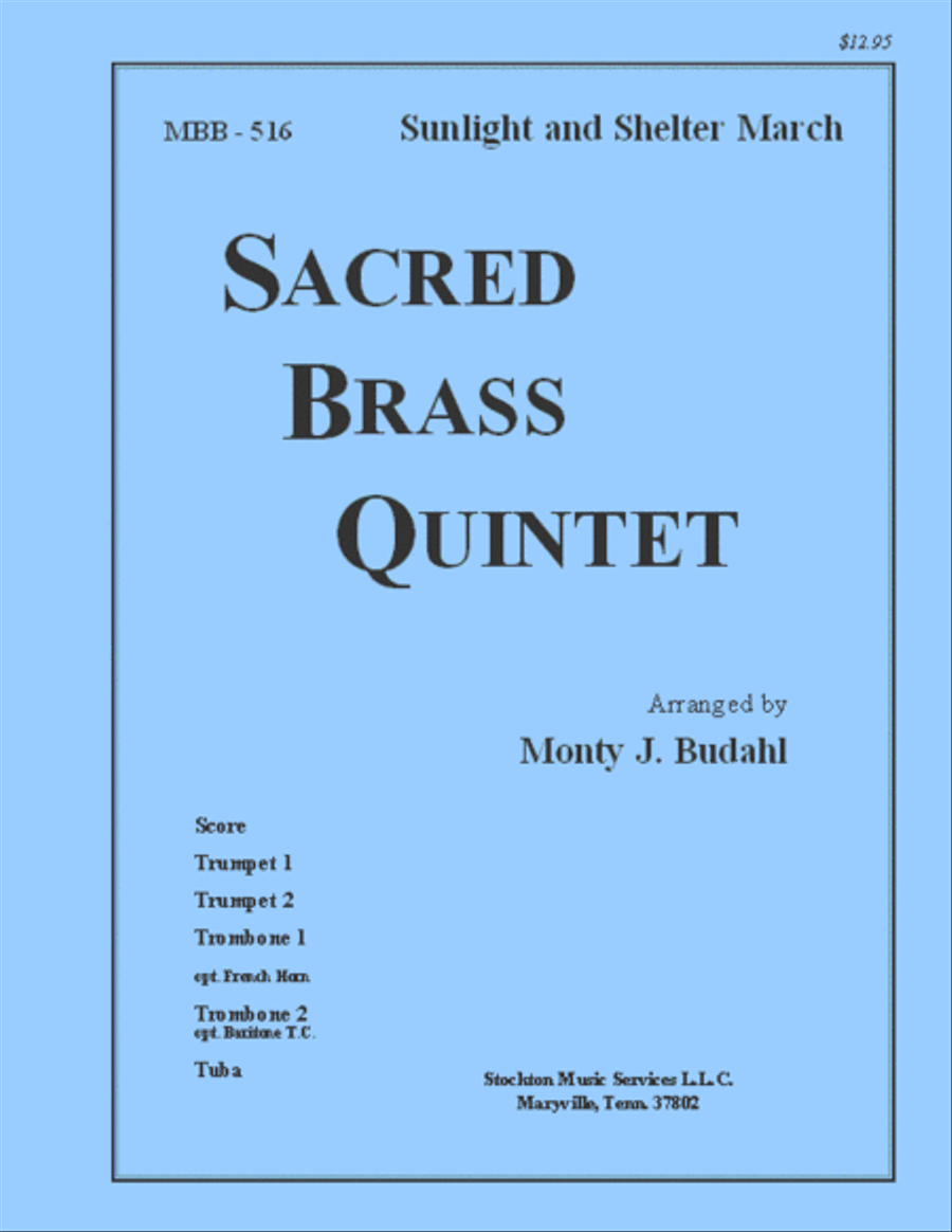 Sunlight and Shelter March Brass Quintet scores gallery preview page 1