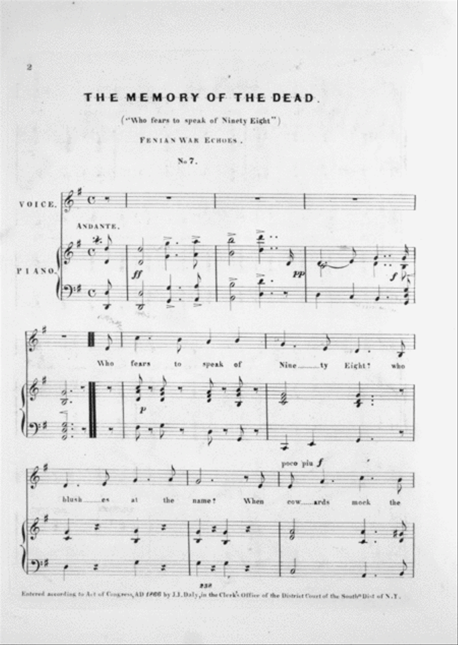 The Memory of the Dead Voice scores gallery preview page 2