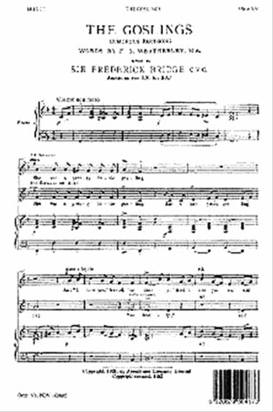 Frederick Bridge: The Goslings (SS or SA) SA scores gallery preview page 1
