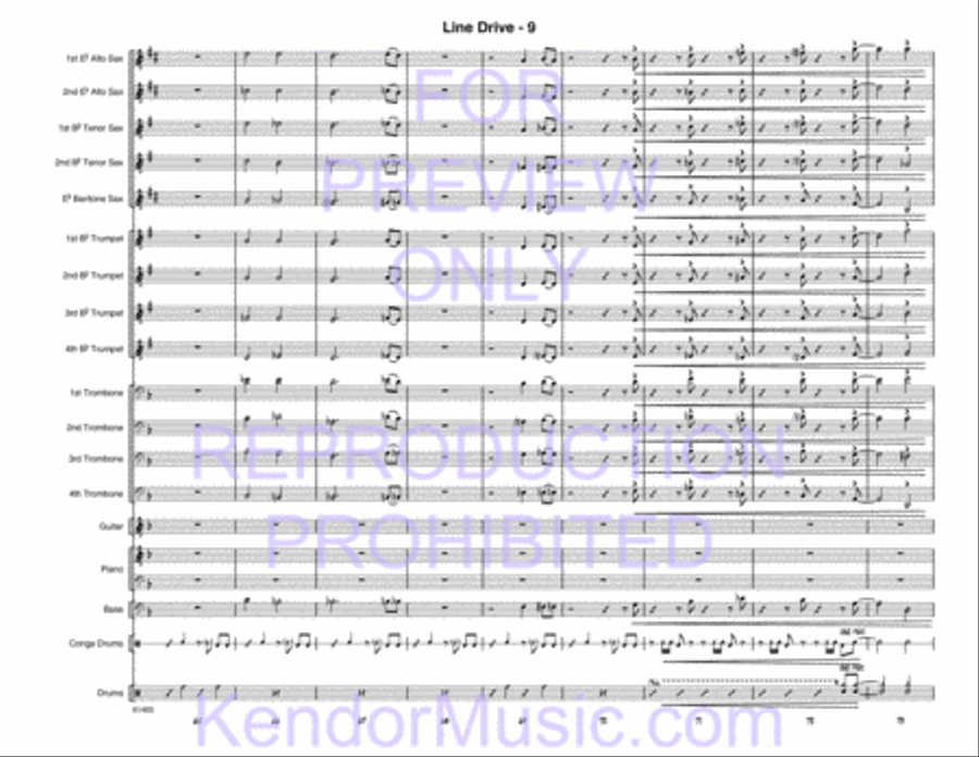 Line Drive Line Drive Jazz Ensemble scores gallery preview page 26