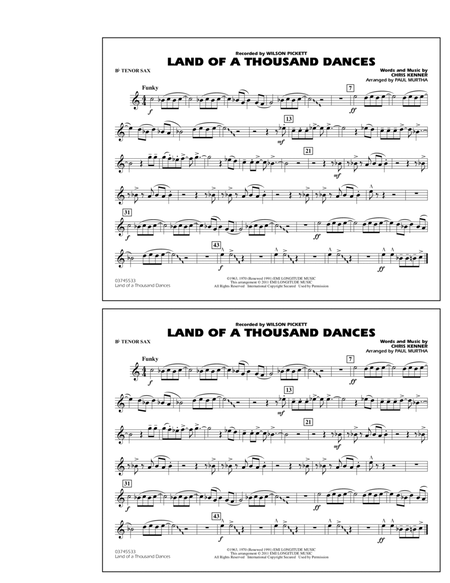 Land Of A Thousand Dances - Bb Tenor Sax
