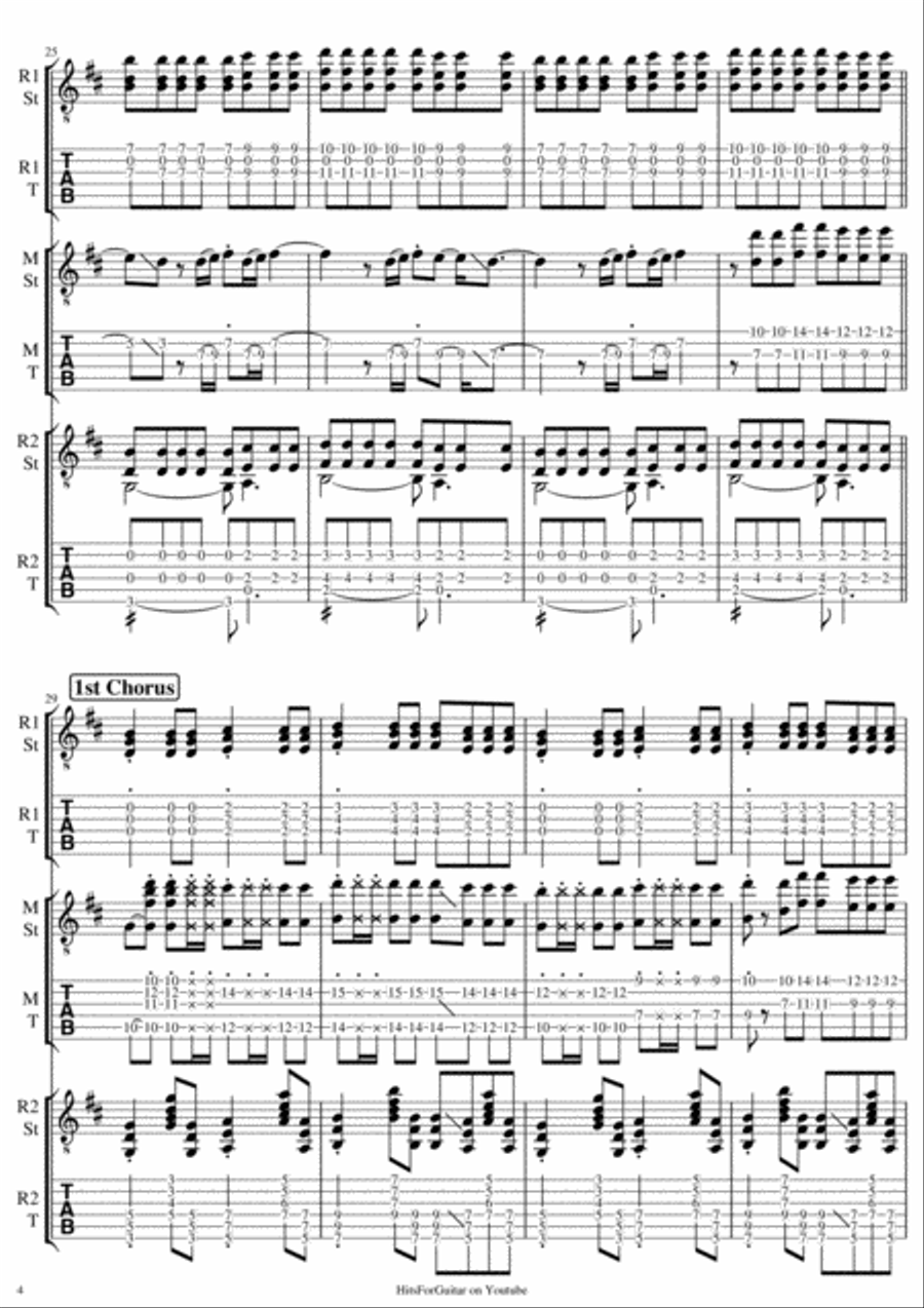 Something Just Like This Electric Guitar scores gallery preview page 4