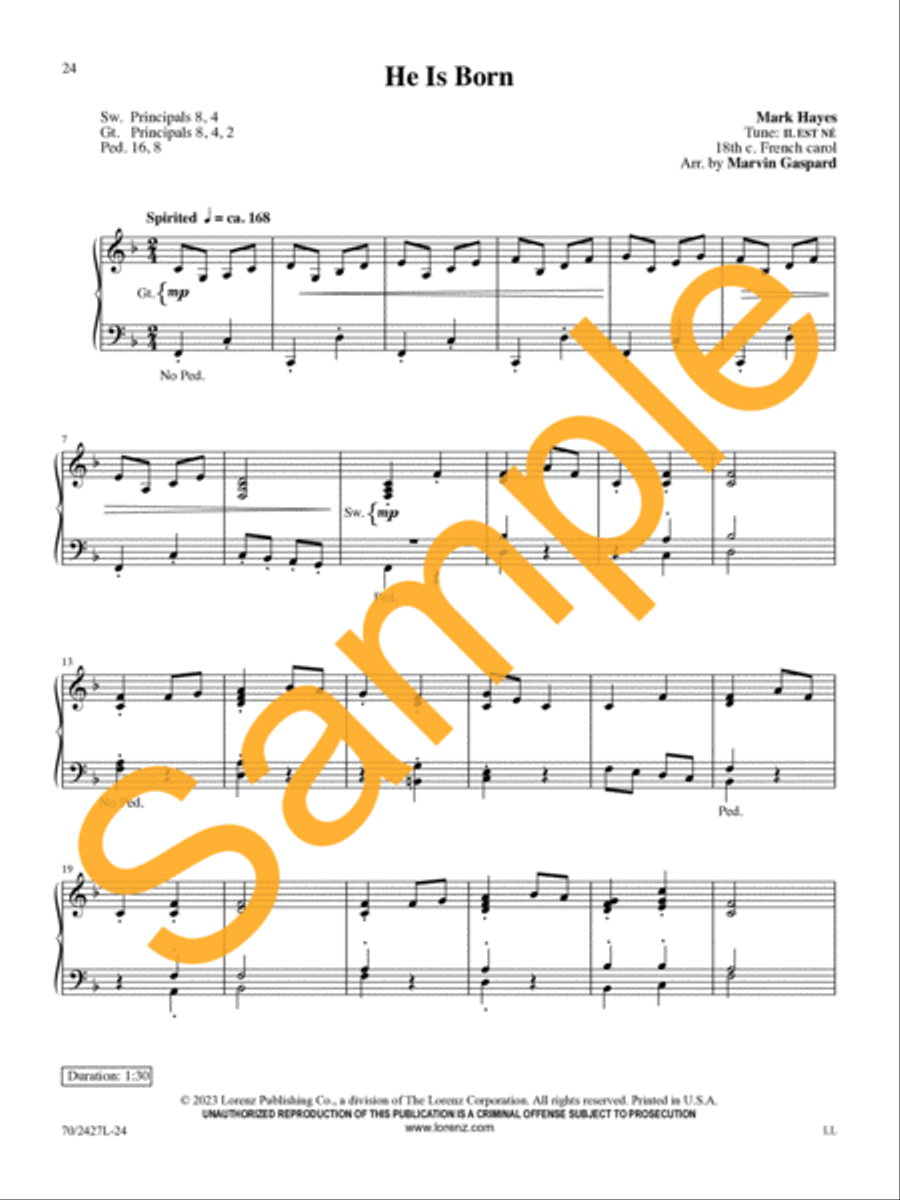 Mark Hayes: Christmas Miniatures for Organ Organ Solo scores gallery preview page 17