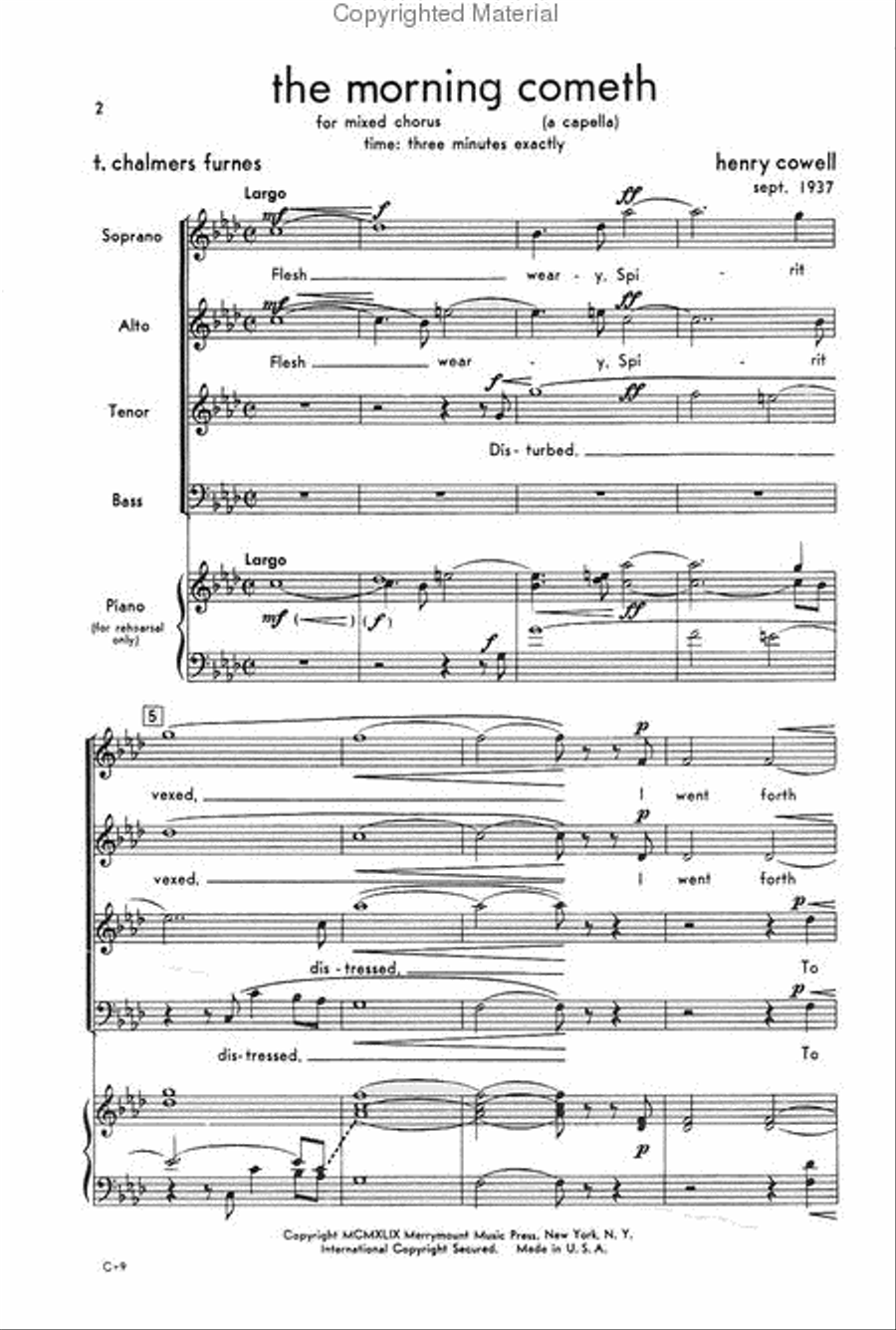 The Morning Cometh The Morning Cometh 4-Part scores gallery preview page 2