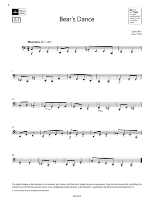 Bear's Dance (Grade 1, A1, from the ABRSM Cello Syllabus from 2024)