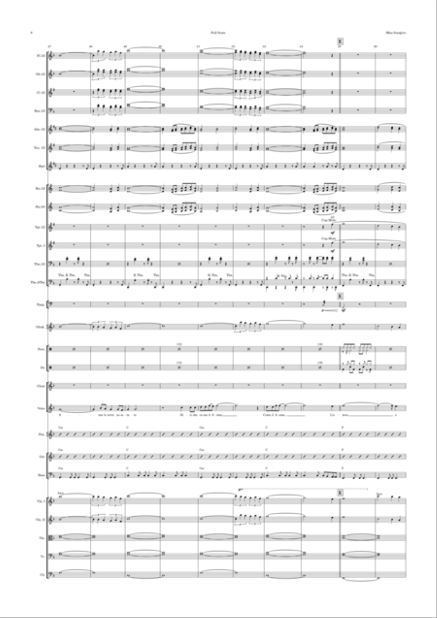 Miss Sarajevo Full Orchestra scores gallery preview page 6