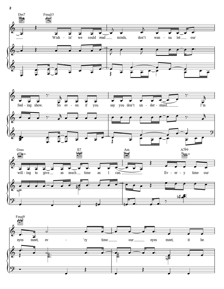 Talkin' To Me Piano, Vocal, Guitar scores gallery preview page 2