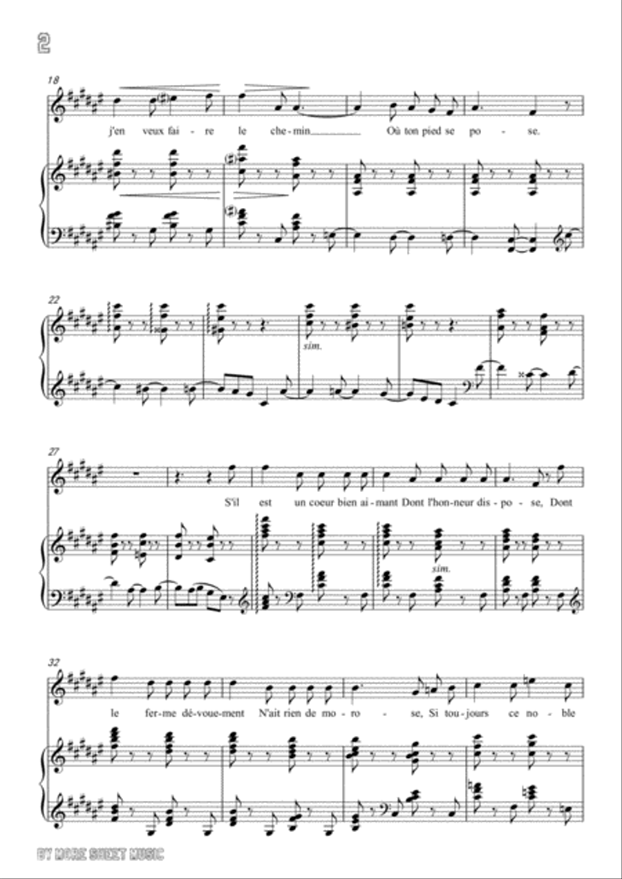 Franck-S'il est un charmant gazon in F sharp Major,for voice and piano Voice Solo scores gallery preview page 4