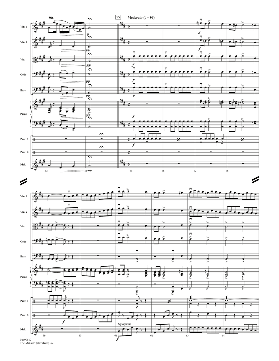 The Mikado (Overture) - Full Score Orchestra scores gallery preview page 6
