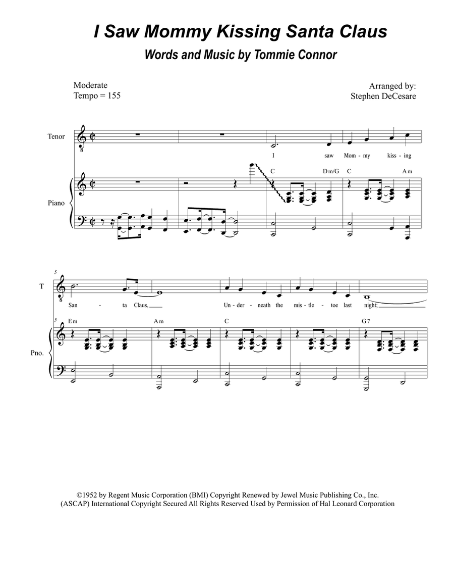 I Saw Mommy Kissing Santa Claus 2-Part scores gallery preview page 1