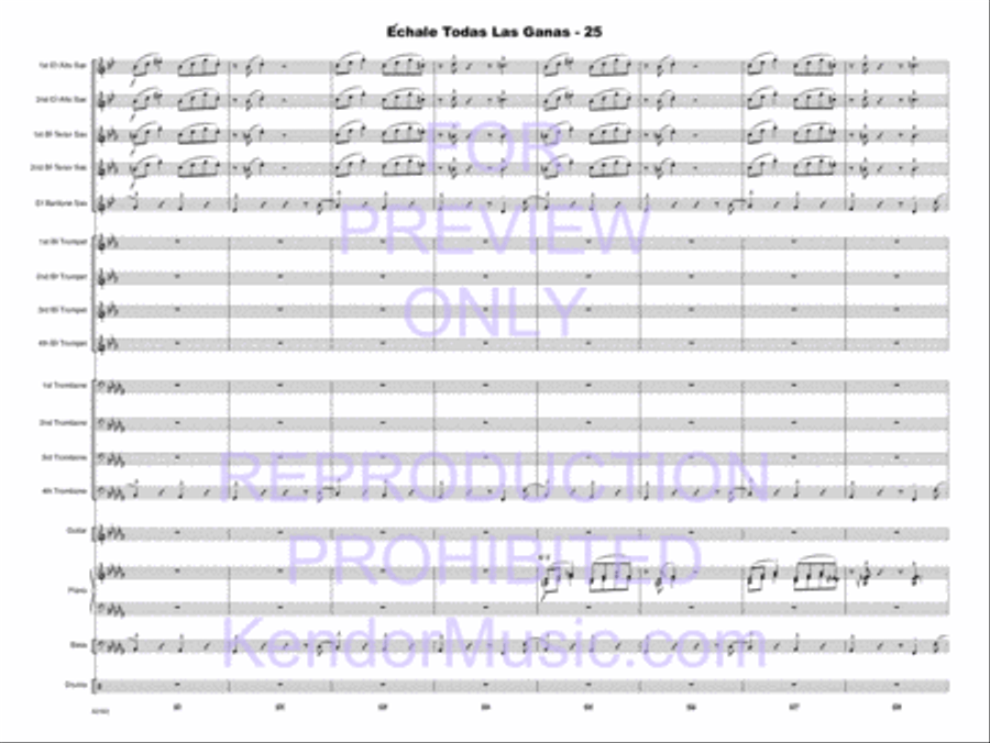 Echale Todas Las Ganas (Give It All You Got) Jazz Ensemble scores gallery preview page 26