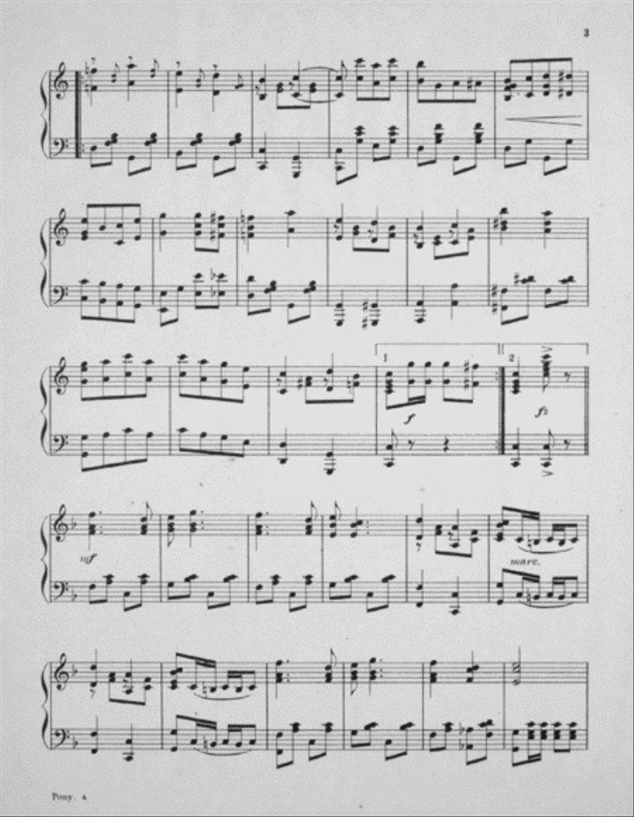 The Pony Ballet Dance Piano Solo scores gallery preview page 3