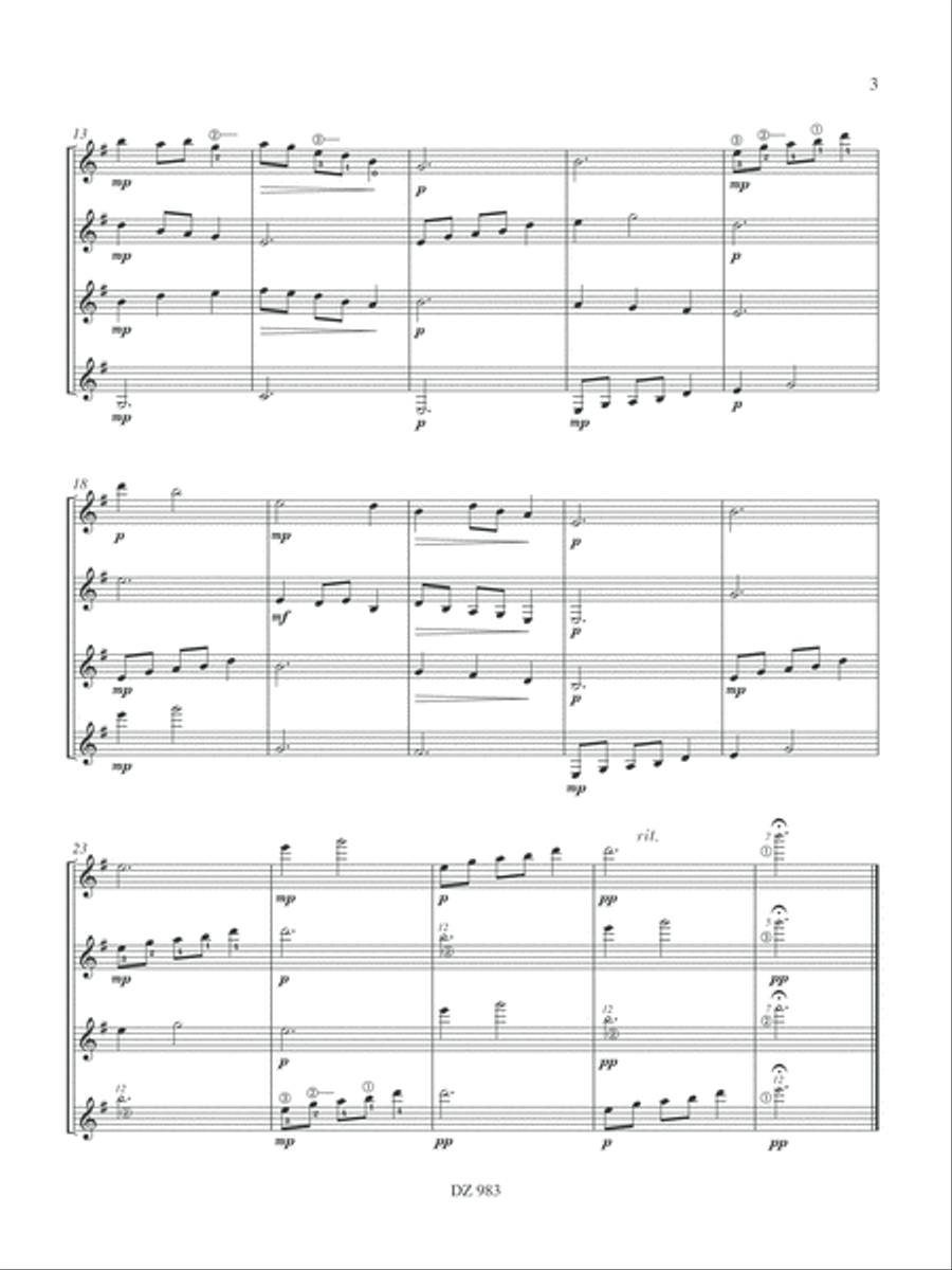 Musique facile pour 4 guitares - Japon (Les saisons japonaises, vol. 3) Guitar Ensemble scores gallery preview page 3